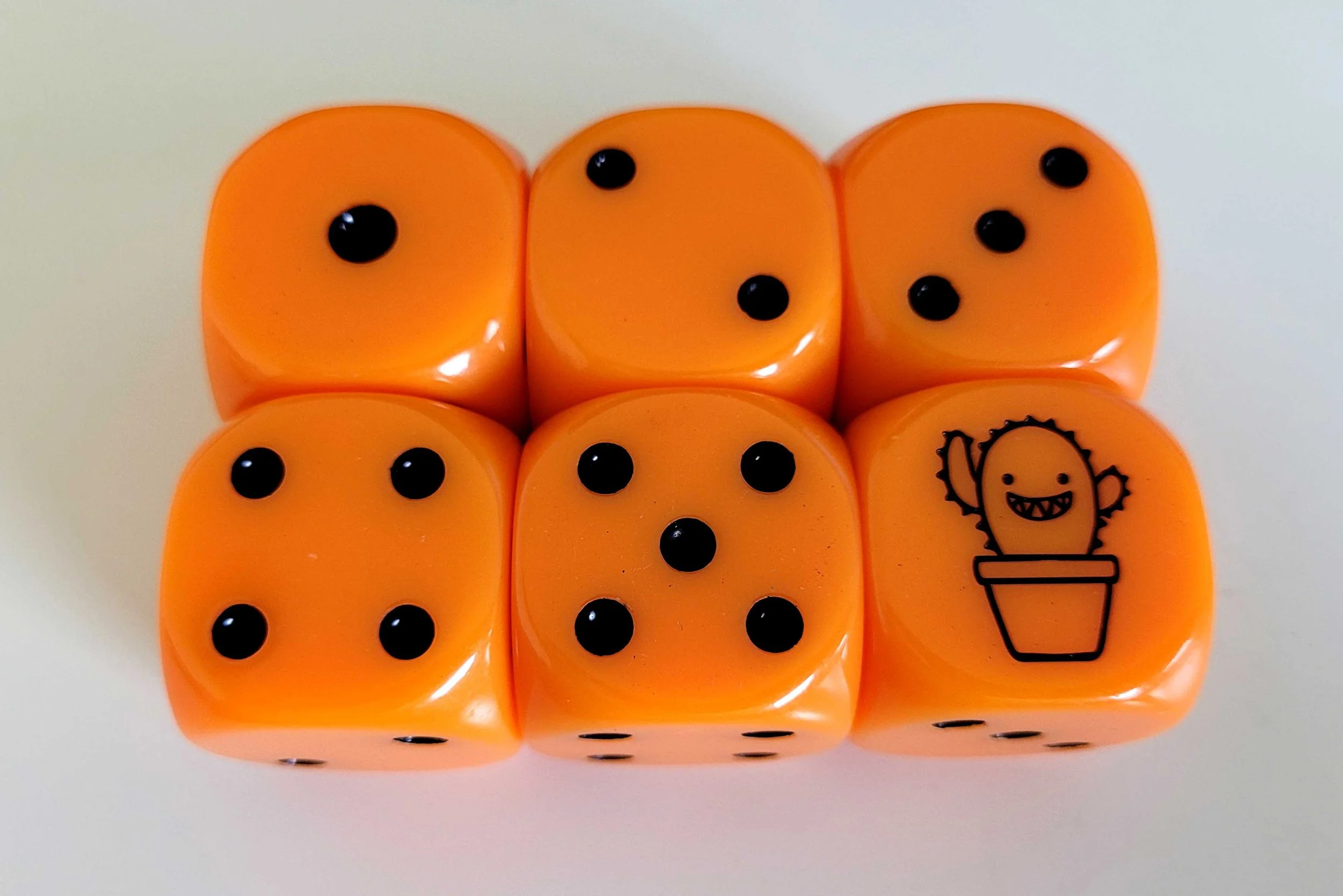Oversized Orange Spike D6s - 30mm dice set - Set of 2 or 6! — The